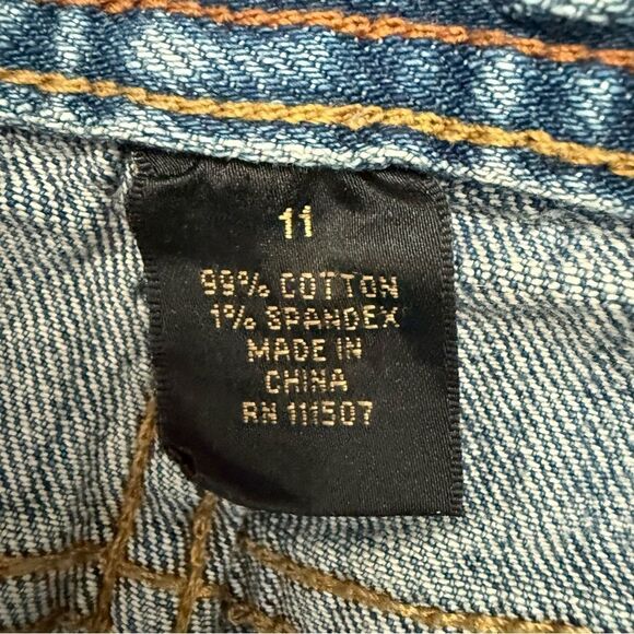 Rockawear Blue Flare Jeans Studded Legs and Zebra Cuffs Women’s Size 11 - Picture 5 of 8